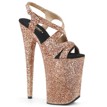 Load image into Gallery viewer, INFINITY-930LG 9&quot; Heel Rose Gold Glitter Pole Dancer Shoes