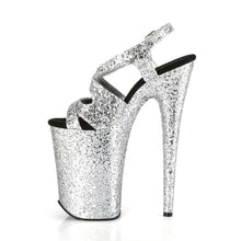 Load image into Gallery viewer, INFINITY-930LG 9&quot; Heel Silver Glitter Pole Dancing Platforms