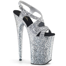 Load image into Gallery viewer, INFINITY-930LG 9&quot; Heel Silver Glitter Pole Dancing Platforms