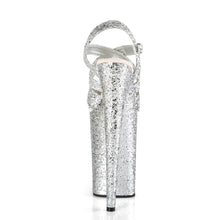 Load image into Gallery viewer, INFINITY-997LG 9&quot; Heel Silver Glitter Pole Dancing Platforms