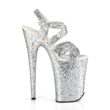 Load image into Gallery viewer, INFINITY-997LG 9&quot; Heel Silver Glitter Pole Dancing Platforms