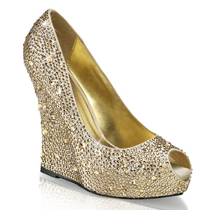 ISABELLE-18 Fabulicious 5" Heel Champagne Satin Sexy Shoes