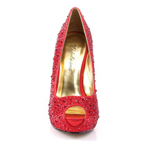 Load image into Gallery viewer, ISABELLE-18 Fabulicious 5 Inch Heel Red Satin Sexy Shoes