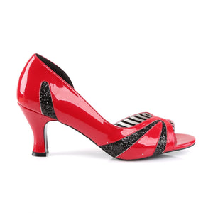 JENNA-03 Pleaser Pink Label 3 Inch Heel Red Fetish Footwear