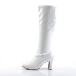 KIKI-350 Funtasma 3 Inch Heel White Patent Women's Boots