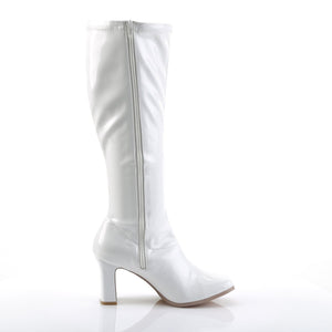 KIKI-350 Funtasma 3 Inch Heel White Patent Women's Boots