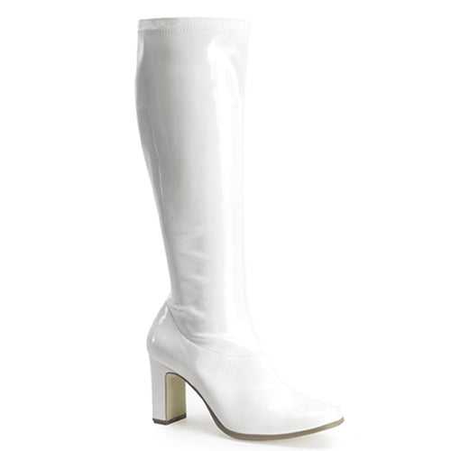 KIKI-350 Funtasma 3 Inch Heel White Patent Women's Boots