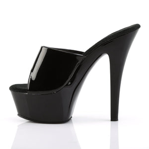 KISS-201 Pleaser 6" Heel Black Patent Pole Dancing Platforms