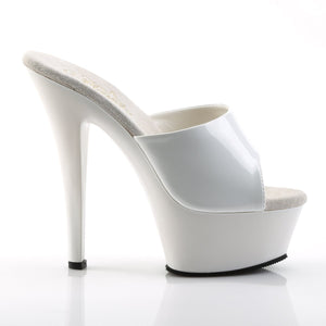 KISS-201 Pleaser 6" Heel White Patent Pole Dancing Platforms