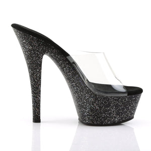 KISS-201MG 6" Heel Clear and Black Pole Dancing Platforms