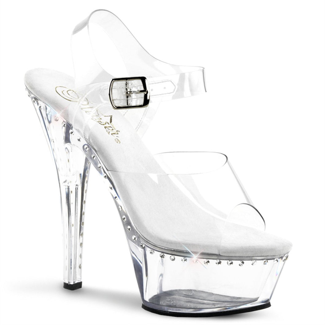 KISS-208LS Pleaser 6 Inch Heel Clear Pole Dancing Platforms