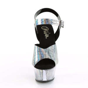 KISS-208N-CRHM 6" Heel Black Hologram Pole Dancing Platforms