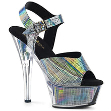 Load image into Gallery viewer, KISS-208N-CRHM 6&quot; Heel Black Hologram Pole Dancing Platforms