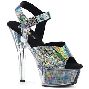 KISS-208N-CRHM 6" Heel Black Hologram Pole Dancing Platforms