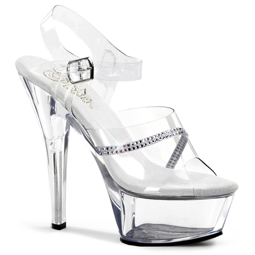 KISS-208R Pleaser 6 Inch Heel Clear Pole Dancing Platforms