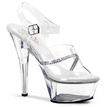 Load image into Gallery viewer, KISS-208R Pleaser 6 Inch Heel Clear Pole Dancing Platforms