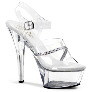 KISS-208R Pleaser 6 Inch Heel Clear Pole Dancing Platforms