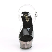 Load image into Gallery viewer, KISS-208T 6&quot; Heel Clear and Smoke Tinted Pole Dancer Shoes