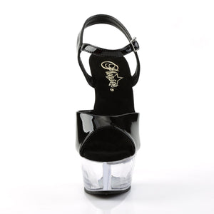 KISS-209 6" Heel Black and Clear Pole Dancing Platforms