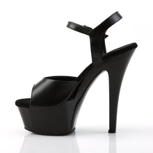 Load image into Gallery viewer, KISS-209 Pleaser 6&quot; Heel Black Leather Pole Dancing Platform