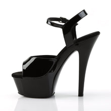 Load image into Gallery viewer, KISS-209 Pleaser 6&quot; Heel Black Patent Pole Dancing Platforms