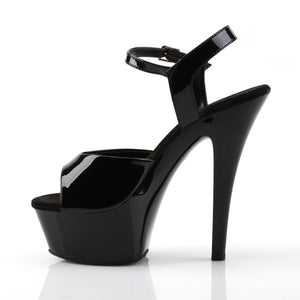 KISS-209 Pleaser 6" Heel Black Patent Pole Dancing Platforms