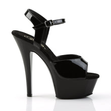 Load image into Gallery viewer, KISS-209 Pleaser 6&quot; Heel Black Patent Pole Dancing Platforms