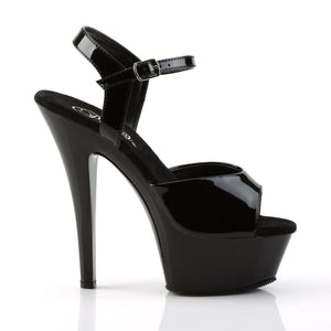 KISS-209 Pleaser 6" Heel Black Patent Pole Dancing Platforms