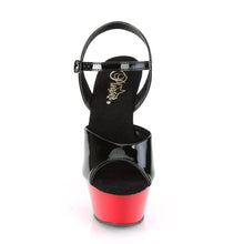 Load image into Gallery viewer, KISS-209 6&quot; Heel Black Patent and Red Pole Dancing Platforms