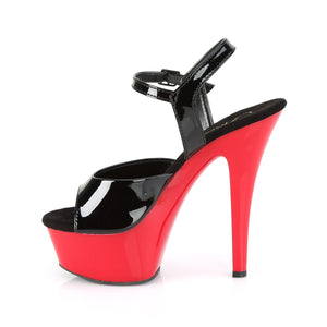 KISS-209 6" Heel Black Patent and Red Pole Dancing Platforms