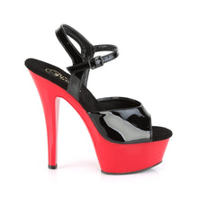 Load image into Gallery viewer, KISS-209 6&quot; Heel Black Patent and Red Pole Dancing Platforms