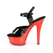 Load image into Gallery viewer, KISS-209 6&quot; Heel Black with Red Chrome Pole Dancer Platforms