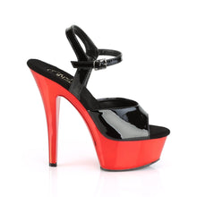 Load image into Gallery viewer, KISS-209 6&quot; Heel Black with Red Chrome Pole Dancer Platforms