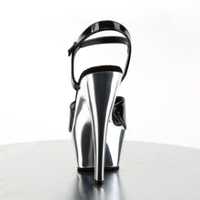 Load image into Gallery viewer, KISS-209 6&quot; Heel Black and Silver Chrome Pole Dancer Shoes