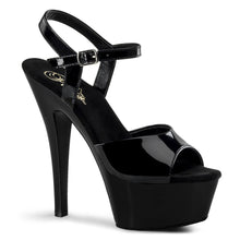 Load image into Gallery viewer, KISS-209 Pleaser 6&quot; Heel Black Patent Pole Dancing Platforms