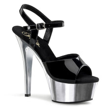 Load image into Gallery viewer, KISS-209 6&quot; Heel Black and Silver Chrome Pole Dancer Shoes