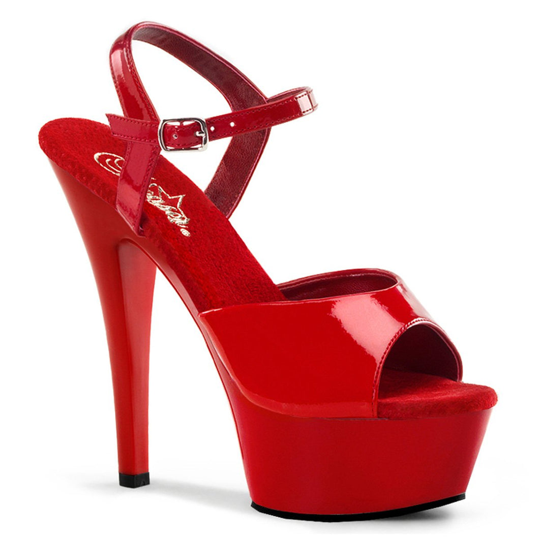 KISS-209 Pleaser 6 Inch Heel Red Pole Dancing Platforms