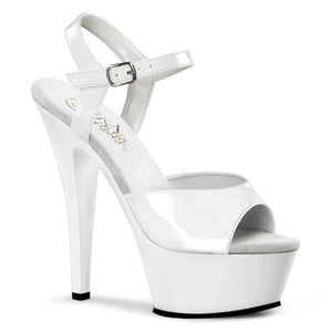 KISS-209 Pleaser 6" Heel White Patent Pole Dancing Platforms