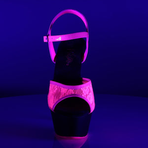 KISS-209ML 6" Heel Neon Hot Pink Pole Dancing Platforms