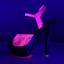 Load image into Gallery viewer, KISS-209ML 6&quot; Heel Neon Hot Pink Pole Dancing Platforms