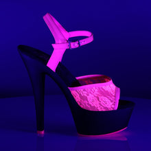 Load image into Gallery viewer, KISS-209ML 6&quot; Heel Neon Hot Pink Pole Dancing Platforms