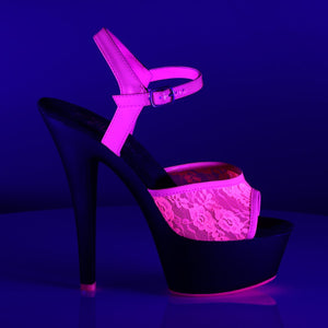 KISS-209ML 6" Heel Neon Hot Pink Pole Dancing Platforms