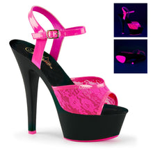 Load image into Gallery viewer, KISS-209ML 6&quot; Heel Neon Hot Pink Pole Dancing Platforms