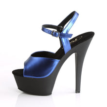 Load image into Gallery viewer, KISS-209MMET 6&quot; Heel Blue Matte Metallic Pole Dancer Shoes