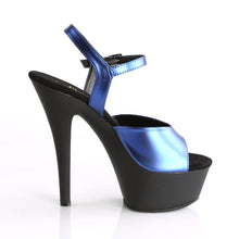 Load image into Gallery viewer, KISS-209MMET 6&quot; Heel Blue Matte Metallic Pole Dancer Shoes