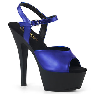 KISS-209MMET 6" Heel Blue Matte Metallic Pole Dancer Shoes