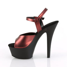 Load image into Gallery viewer, KISS-209MMET 6&quot; Heel Burgundy Matte Metallic Strippers Shoes