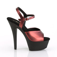 Load image into Gallery viewer, KISS-209MMET 6&quot; Heel Burgundy Matte Metallic Strippers Shoes