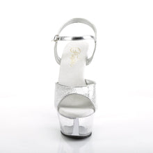 Load image into Gallery viewer, KISS-210 6&quot; Heel Silver Glitter Pole Dancing Platforms