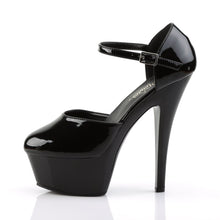 Load image into Gallery viewer, KISS-248 Pleaser 6&quot; Heel Black Patent Pole Dancing Platforms